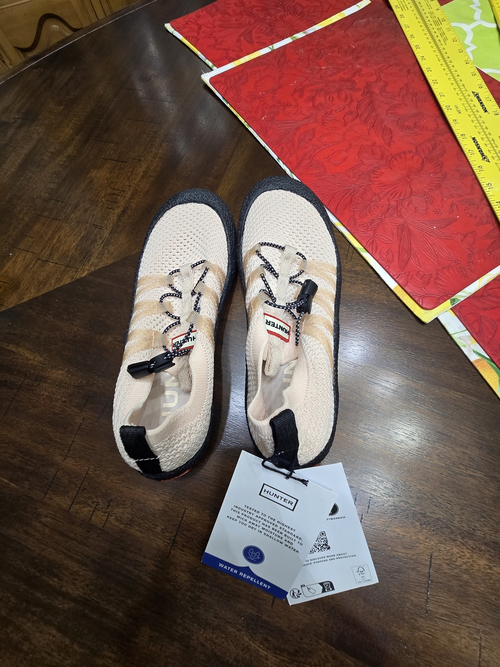 Hunter Lightweight Knit Lace-Up Sneakers in Blush - Picture 2 of 13